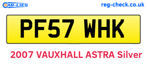 PF57WHK are the vehicle registration plates.