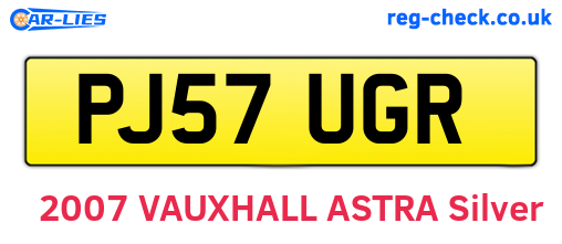 PJ57UGR are the vehicle registration plates.