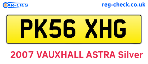 PK56XHG are the vehicle registration plates.