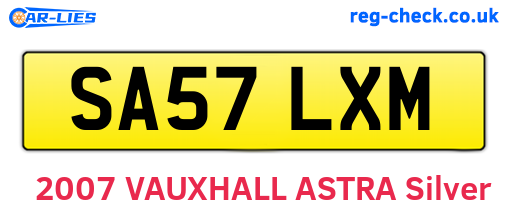 SA57LXM are the vehicle registration plates.