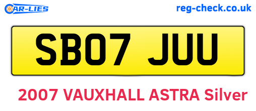 SB07JUU are the vehicle registration plates.