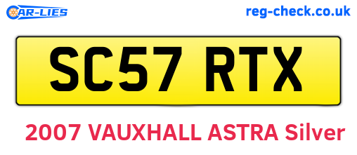 SC57RTX are the vehicle registration plates.