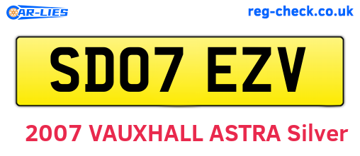 SD07EZV are the vehicle registration plates.