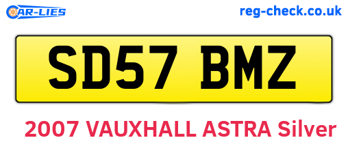 SD57BMZ are the vehicle registration plates.