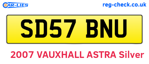 SD57BNU are the vehicle registration plates.