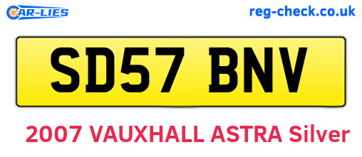 SD57BNV are the vehicle registration plates.
