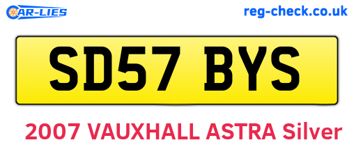 SD57BYS are the vehicle registration plates.