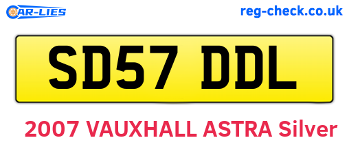 SD57DDL are the vehicle registration plates.