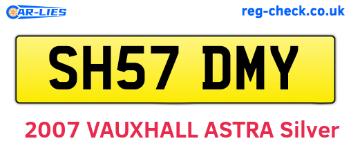 SH57DMY are the vehicle registration plates.
