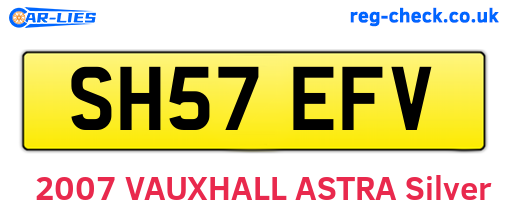 SH57EFV are the vehicle registration plates.