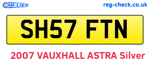 SH57FTN are the vehicle registration plates.