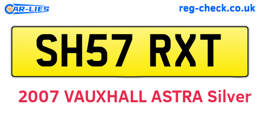 SH57RXT are the vehicle registration plates.
