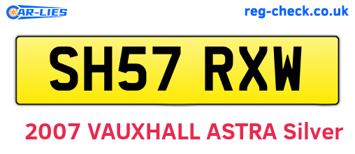 SH57RXW are the vehicle registration plates.