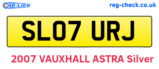 SL07URJ are the vehicle registration plates.