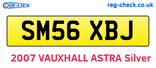 SM56XBJ are the vehicle registration plates.