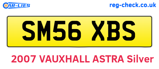 SM56XBS are the vehicle registration plates.