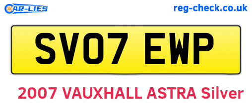 SV07EWP are the vehicle registration plates.