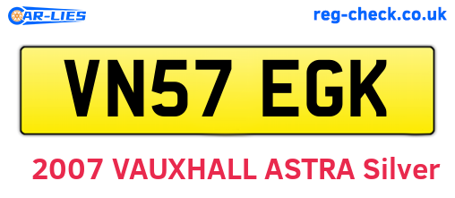 VN57EGK are the vehicle registration plates.