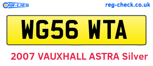 WG56WTA are the vehicle registration plates.