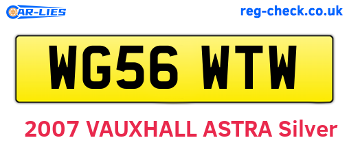 WG56WTW are the vehicle registration plates.
