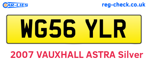 WG56YLR are the vehicle registration plates.
