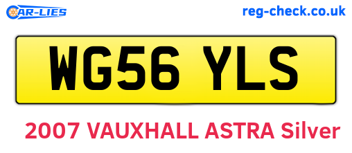 WG56YLS are the vehicle registration plates.