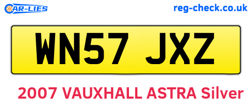 WN57JXZ are the vehicle registration plates.