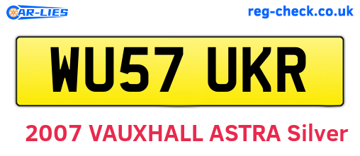 WU57UKR are the vehicle registration plates.