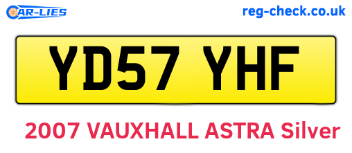 YD57YHF are the vehicle registration plates.
