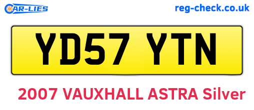 YD57YTN are the vehicle registration plates.