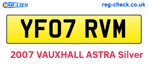 YF07RVM are the vehicle registration plates.