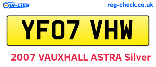 YF07VHW are the vehicle registration plates.