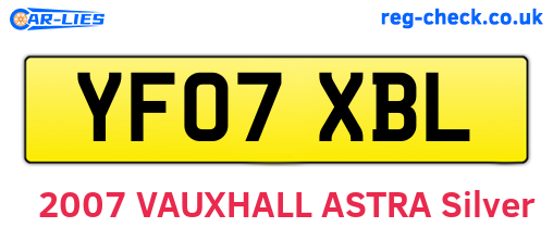 YF07XBL are the vehicle registration plates.