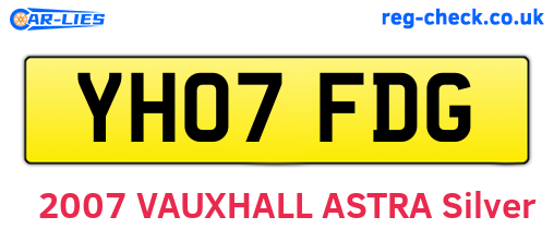 YH07FDG are the vehicle registration plates.