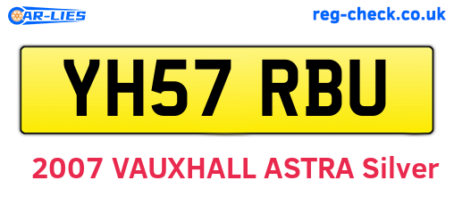 YH57RBU are the vehicle registration plates.