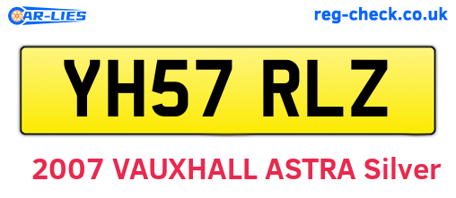 YH57RLZ are the vehicle registration plates.