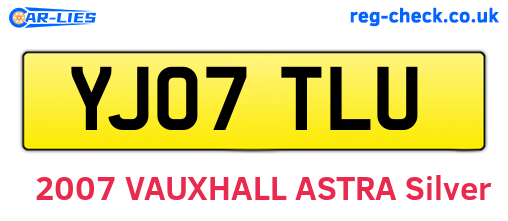 YJ07TLU are the vehicle registration plates.