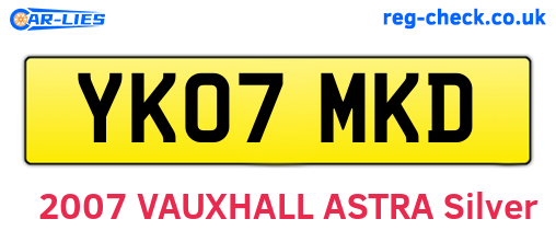 YK07MKD are the vehicle registration plates.