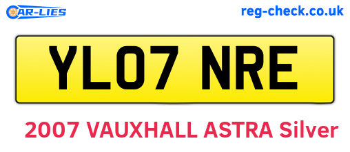 YL07NRE are the vehicle registration plates.