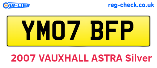 YM07BFP are the vehicle registration plates.