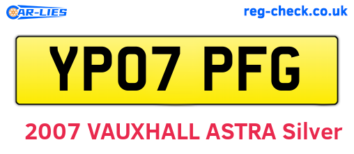 YP07PFG are the vehicle registration plates.