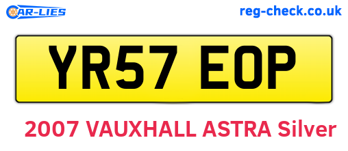 YR57EOP are the vehicle registration plates.