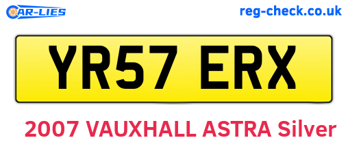 YR57ERX are the vehicle registration plates.