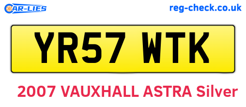 YR57WTK are the vehicle registration plates.