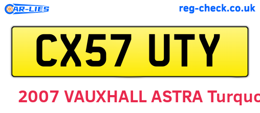 CX57UTY are the vehicle registration plates.