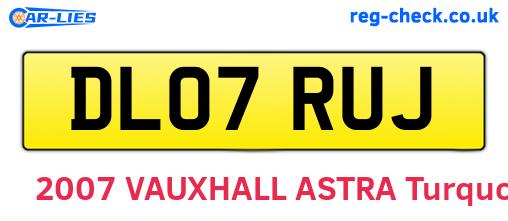 DL07RUJ are the vehicle registration plates.