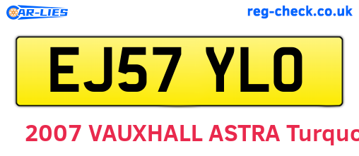 EJ57YLO are the vehicle registration plates.