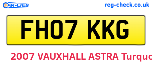 FH07KKG are the vehicle registration plates.