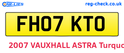 FH07KTO are the vehicle registration plates.