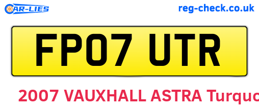 FP07UTR are the vehicle registration plates.